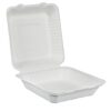 Clamshell Container Sugar Bagasse Compostable and Biodegradable 9*9 200/CASE