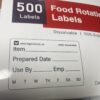 Food rotation label 2*3 inches Water Dissolvable 500/box