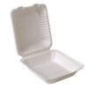 Compostable Sugarcane Clamshell  8x8 Single compartment- 200/cs