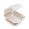 Compostable Sugarcane Clamshell  6x6Single compartment- 500/cs
