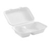 Clamshell Bagasse Container 9×6 2 Compartment 250/case