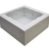 Cake Box With Cello Window, White, 10"x10"x5", 100/Case, Made in Canada